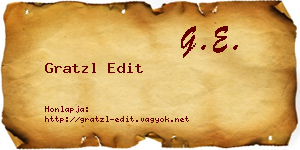 Gratzl Edit névjegykártya
